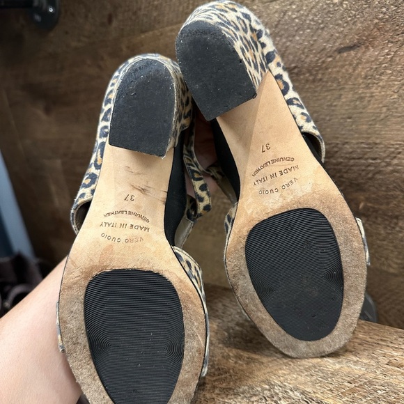 ANYI LU Leopard Print Block Heel Sandals – Size 37 (US 6.5-7) - Picture 5 of 8